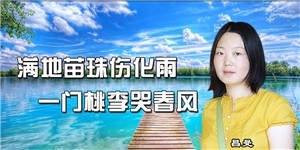 昌曼，滿地苗珠傷化雨，一門桃李哭春風 。